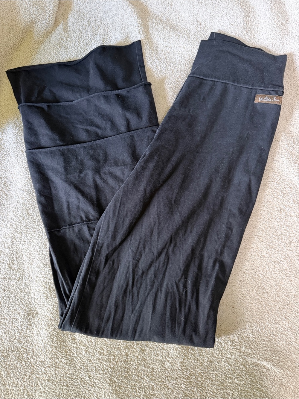 Matilda Jane Black Fold-Over Waist Yoga Leggings